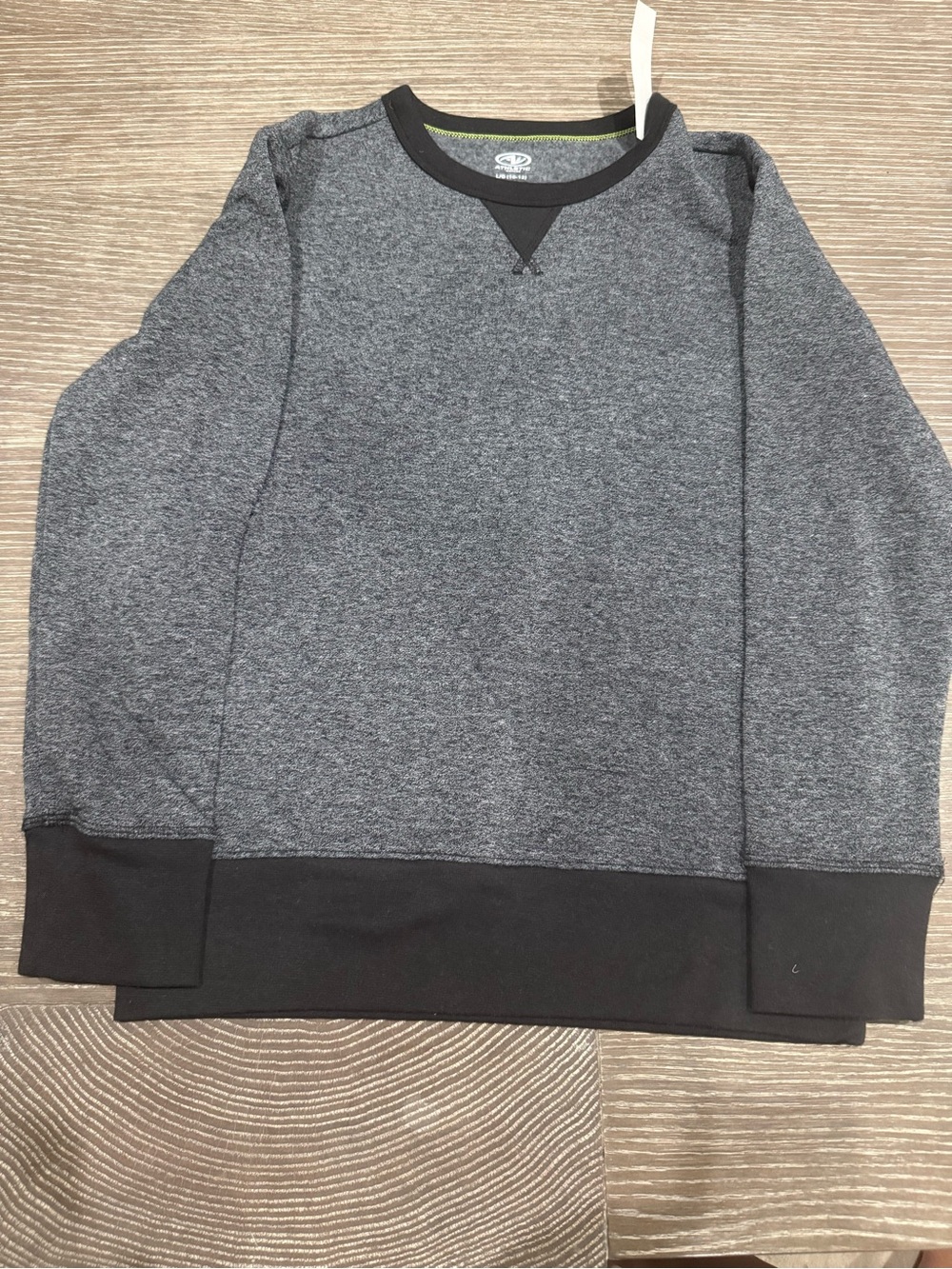 NWT Size large 10-12 Athletic Works Gray and Black Sweater